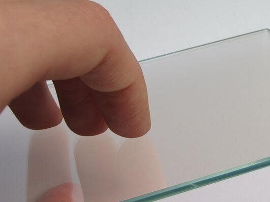 Spiegelglas aus Wasserglas - klar - verspiegeltes, klares Waterglass -  SC/100W - Schreiber-Glas