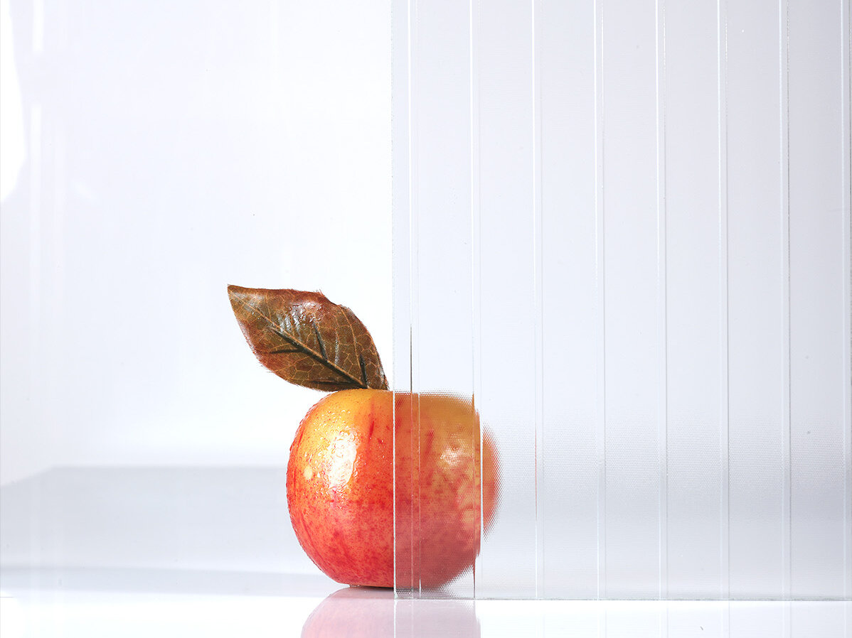 Einscheiben Designglas Ornament Master Ligne weiss 4mm