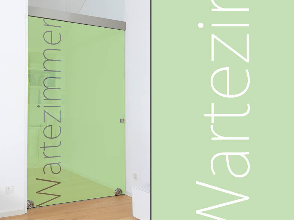 Swissdoor Glastuersystem Wartezimmer