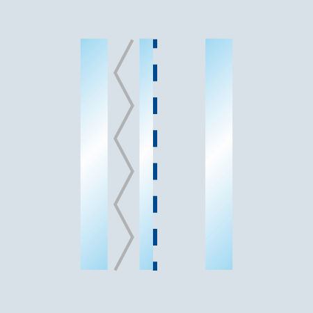 OKATECH Expanded Metal – double glazing build-up – vertical glazing