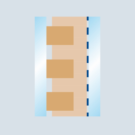OKAWOOD Timber Grid – double glazing build-up – vertical glazing